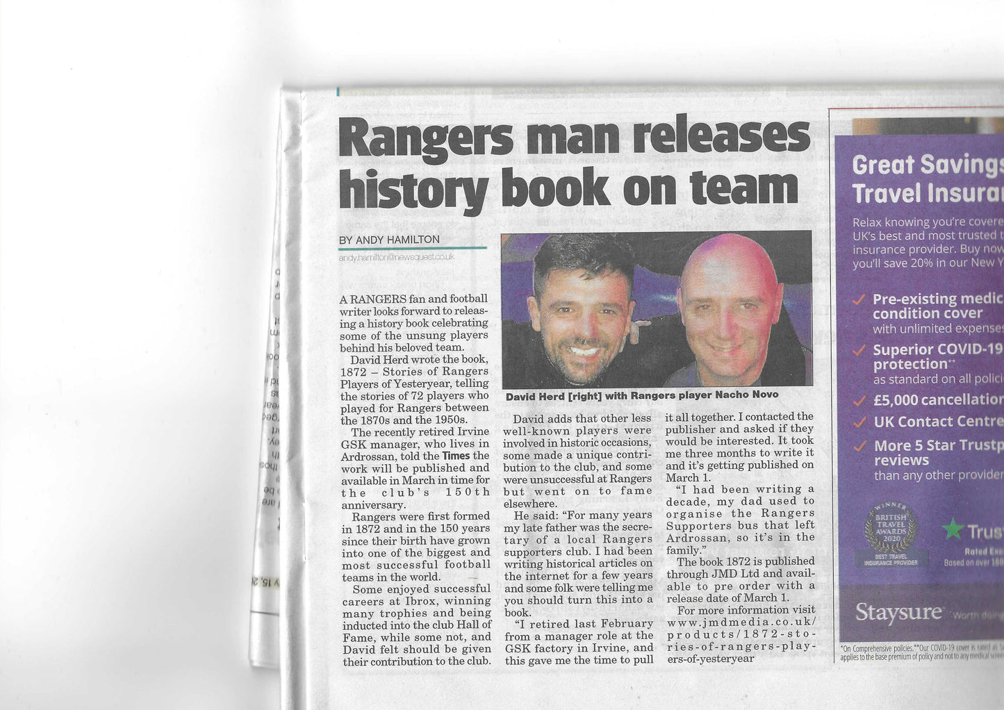 1872 – Stories of Rangers Players of Yesteryear